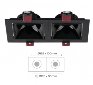 siva alti Ikili led spot beyaz kasa rava4158 optimized Sıva Altı İkili Led Spot